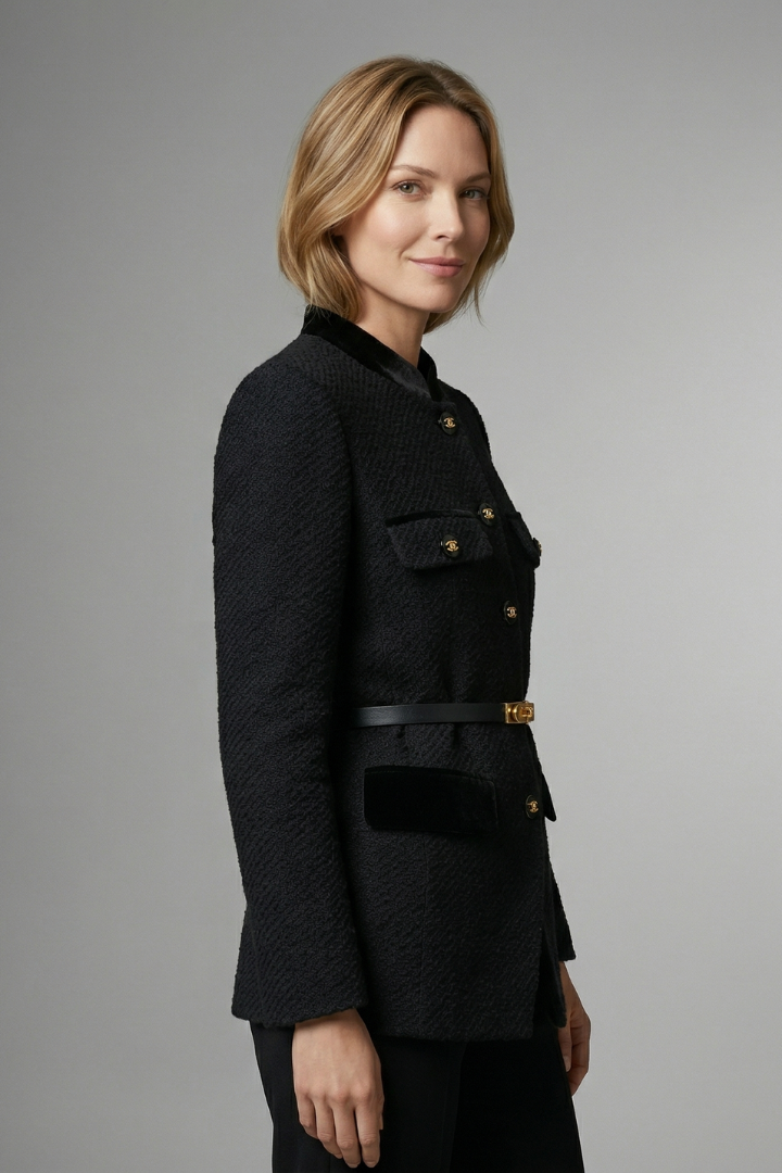 Quiro Belted-Waist Blazer – Flattering Button-Front Fit for Work