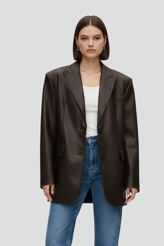 Quiro Oversized Blazer with Sharp Lapel – Polished Everyday Tailoring