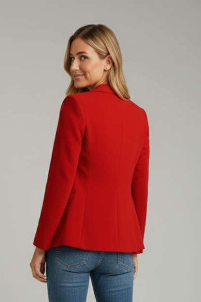 Quiro Tailored Blazer with Notched Lapel & Single Button – Work-Ready Classic