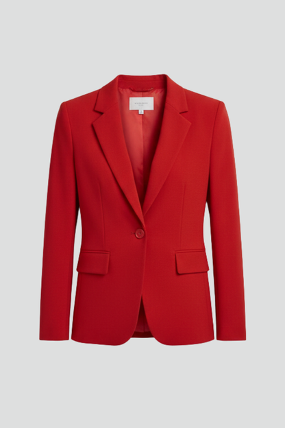 Quiro Tailored Blazer with Notched Lapel & Single Button – Work-Ready Classic