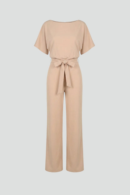 Quiro Belted Wide-Leg Jumpsuit – Flowing Silhouette for Any Occasion