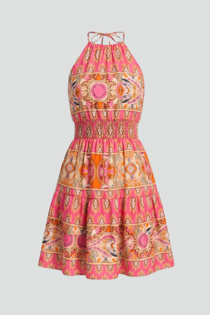 Quiro Wrap-Neck Short Romper with Printed Finish – Breezy Summer Style