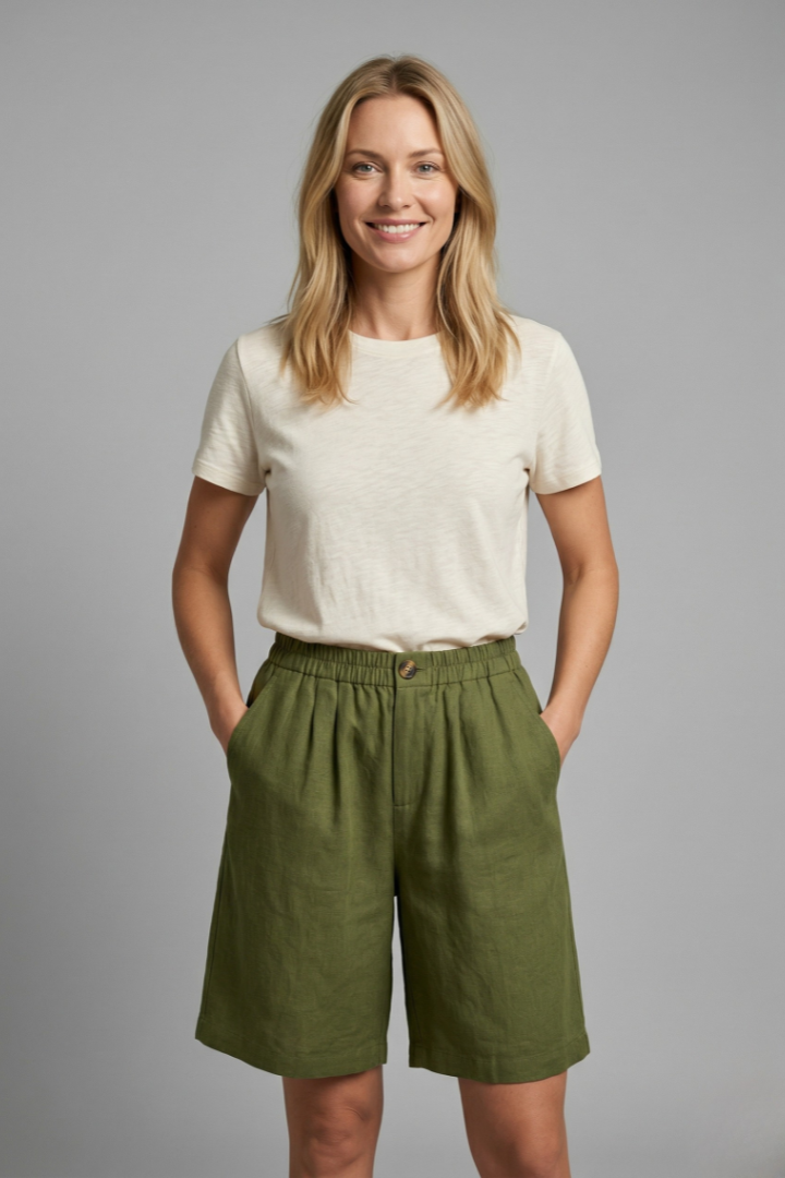Quiro Everyday Elastic-Waist Shorts – Relaxed Fit with Side Pockets