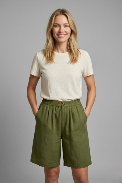 Quiro Everyday Elastic-Waist Shorts – Relaxed Fit with Side Pockets