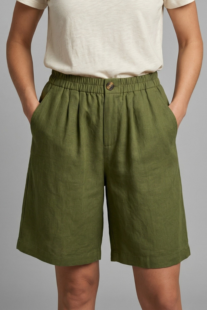 Quiro Everyday Elastic-Waist Shorts – Relaxed Fit with Side Pockets