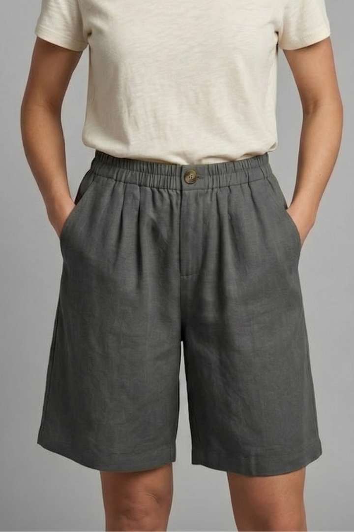 Quiro Everyday Elastic-Waist Shorts – Relaxed Fit with Side Pockets